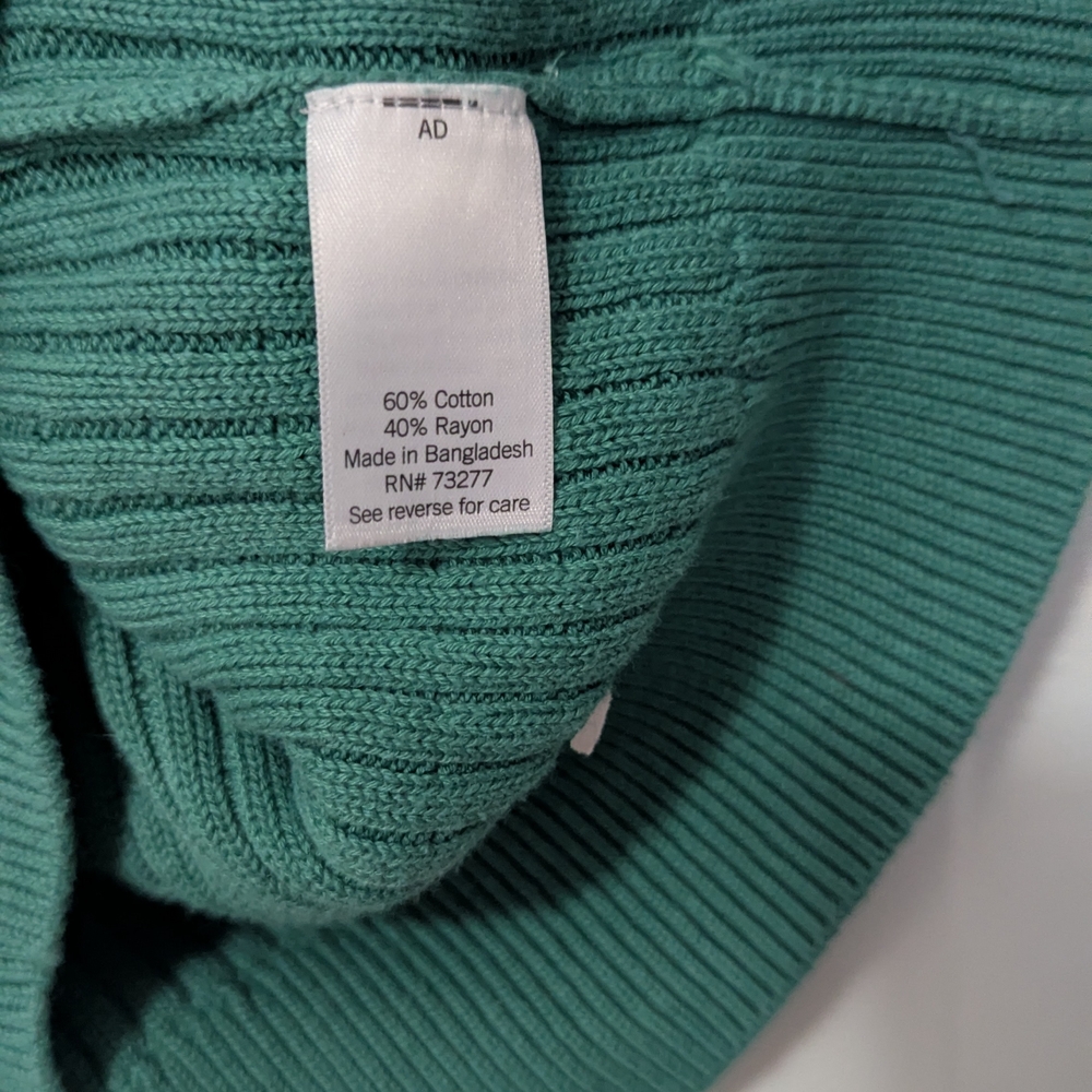 Croft & Barrow Teal Ribbed Knit Top - Picture 7 of 7